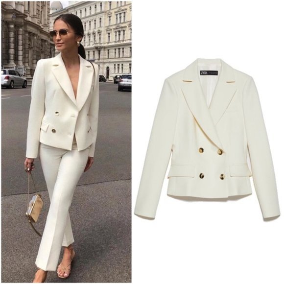 zara cropped blazer